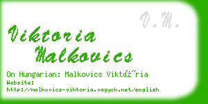 viktoria malkovics business card